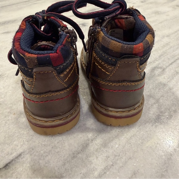 Stone Canyon Baby Toddler Boy Brown Boots Side Zipper Size 5.5T Unworn - Picture 3 of 8